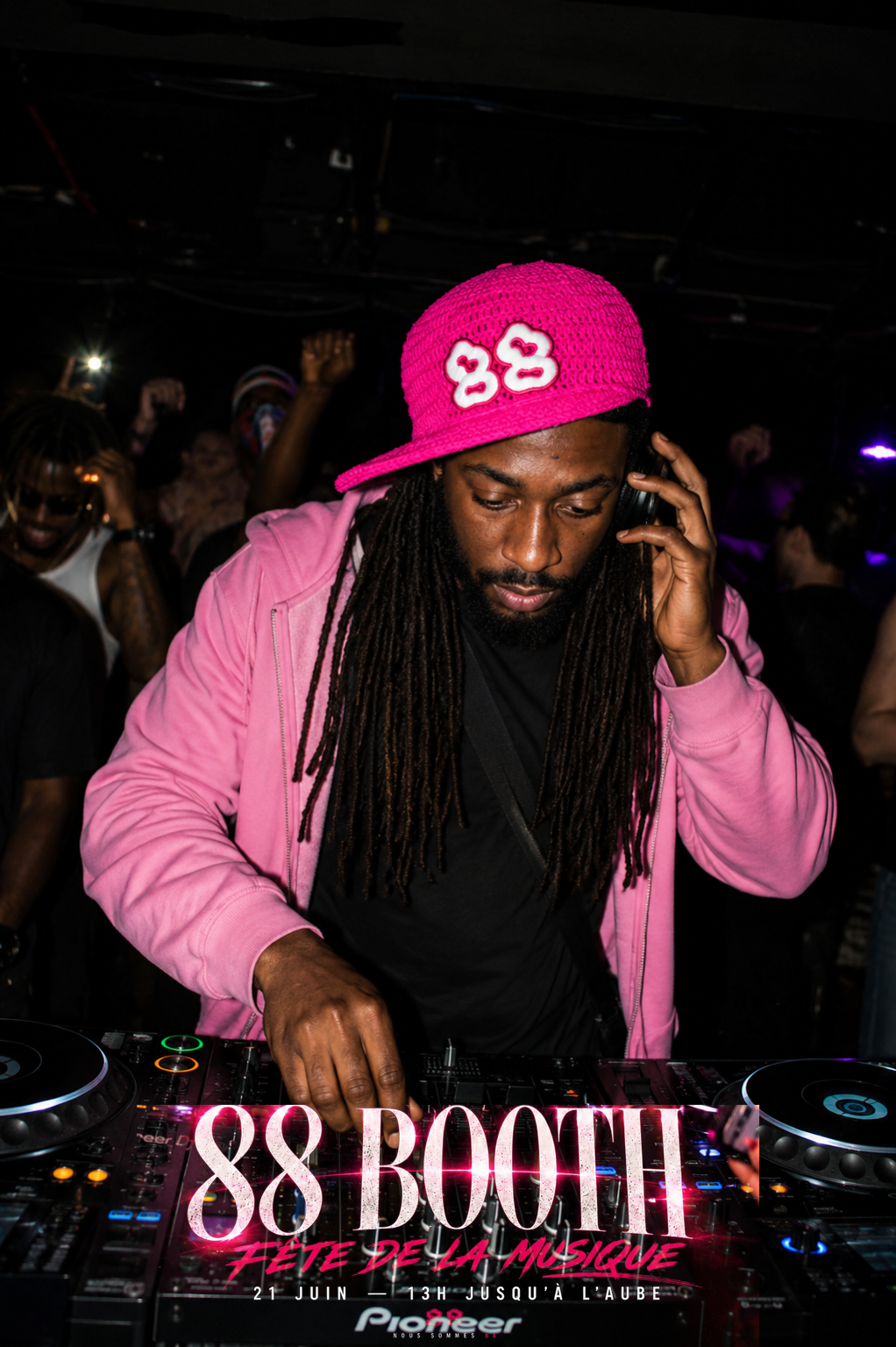Casquette crochet rose 88 Club, Fete de la Musique 2026